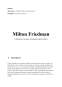 Referat - Milton Friedman - Libertatea Economică și Impactul asupra Politicii
