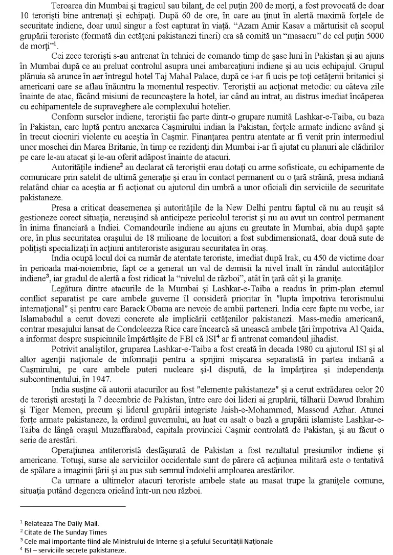 Eterna Criză a Cașmirului: Referat [DOC] - Științe Politice