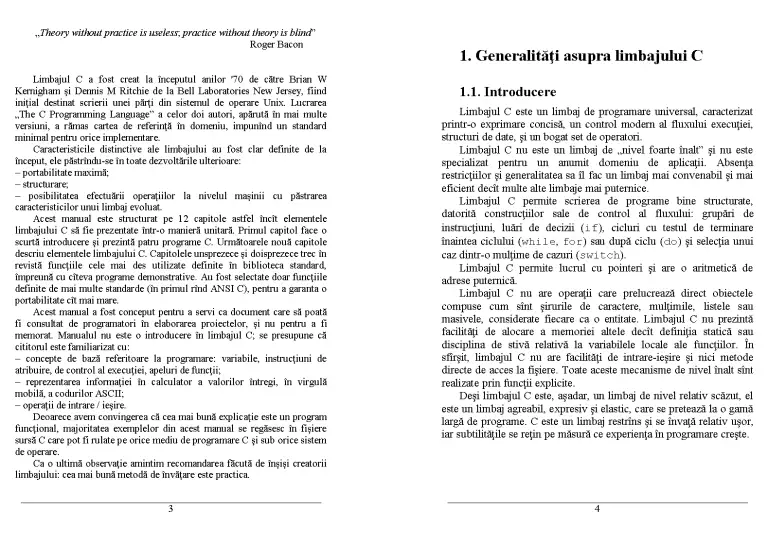 Manual de Programare C - Curs - Limbaje de Programare #15549 | RegieLive