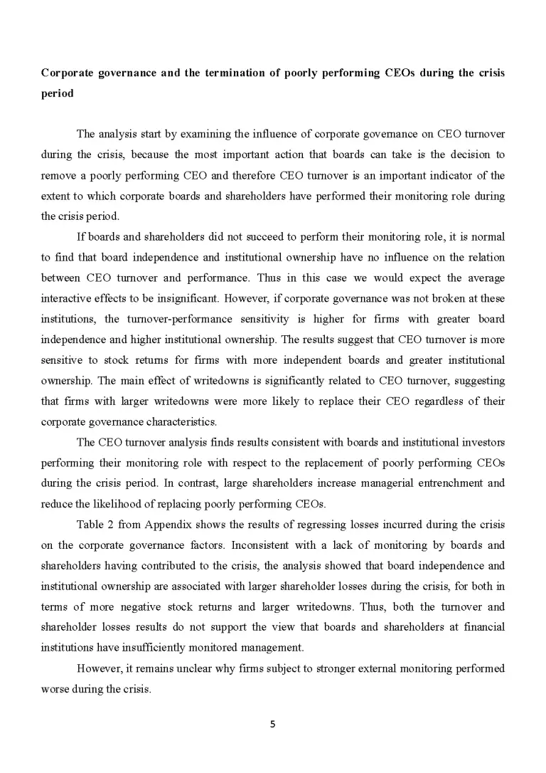 Corporate Governance în The 2007-2008 Financial Crisis - Proiect ...