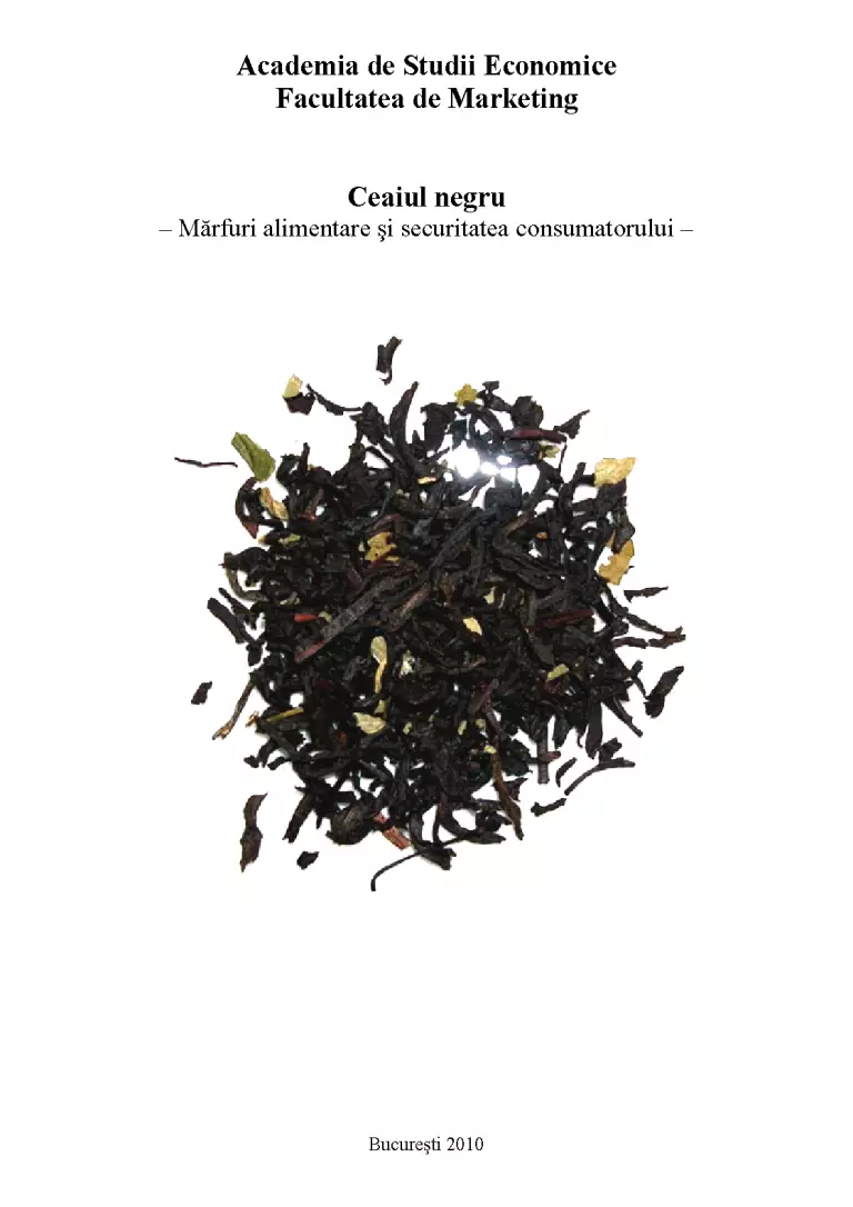 Ceaiul Negru - Mărfuri Alimentare și Securitatea Consumatorului ...
