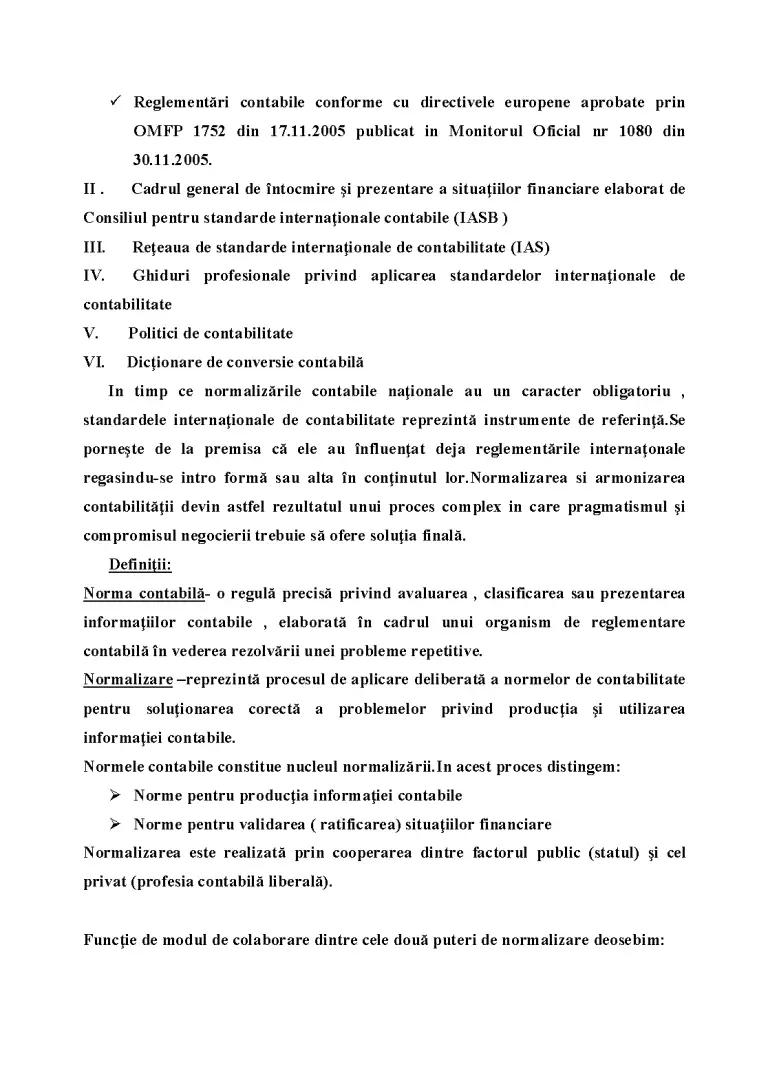 Normalizare Dispozitivul de Normalizare a Contabilitații Întreprinderii - Referat ...