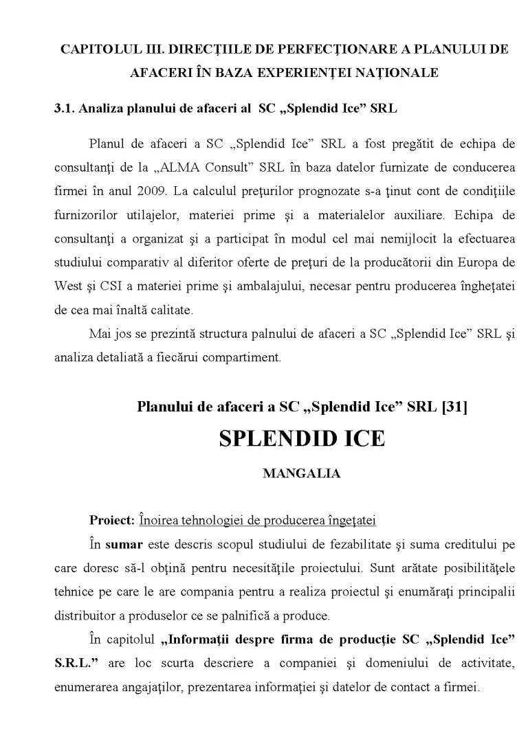 Planul de Afaceri - Cheia Succesului în Afaceri - Proiect - Economie ...