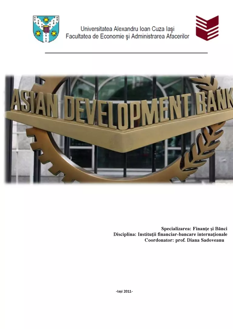 Banca Asiatică de Dezvoltare - Proiect - Finanțe #299140 | RegieLive
