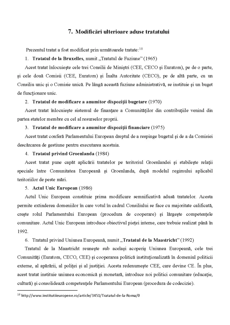 Tratatul de la Roma 1957 - Referat - Istorie Universală #305812 | RegieLive