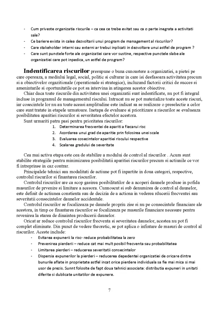 Transfer Area Riscului Managementul riscului în afaceri și importanța lor în firmele ...