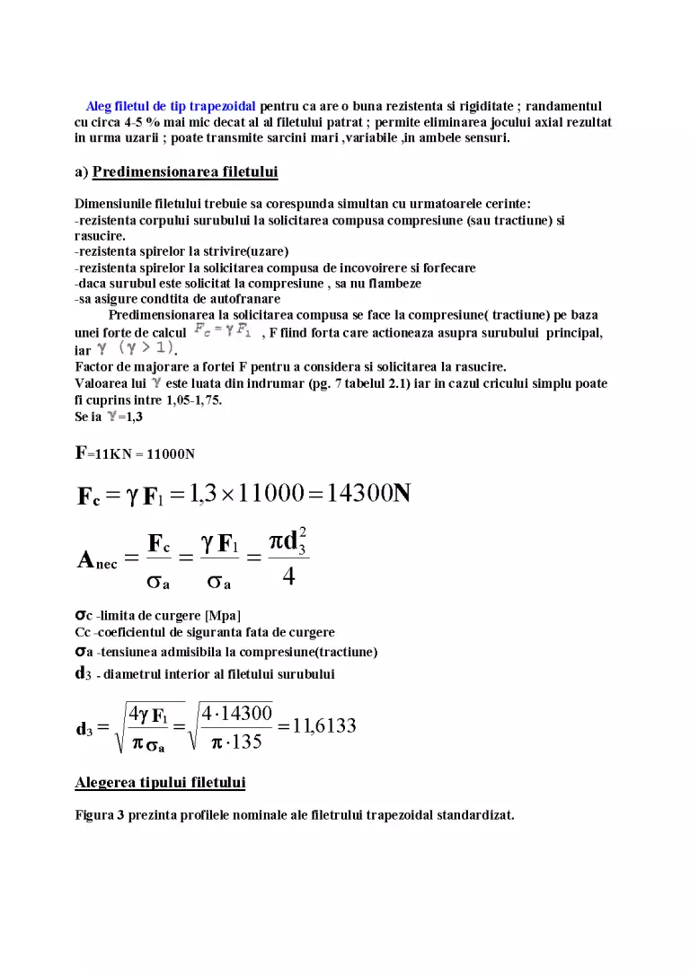 Cric simplu cu șurub rotitor - Proiect - Organe de mașini #308668 ...