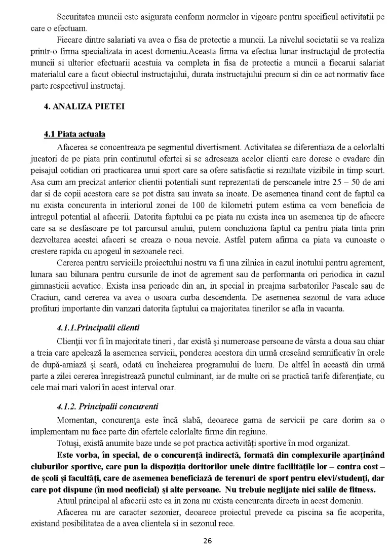 Complex de natație - Proiect - Economie #376527 | RegieLive