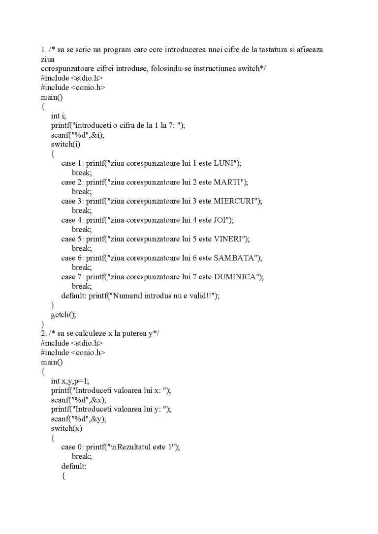 Programe în C++ - Laborator - Limbaje de Programare #60006 | RegieLive