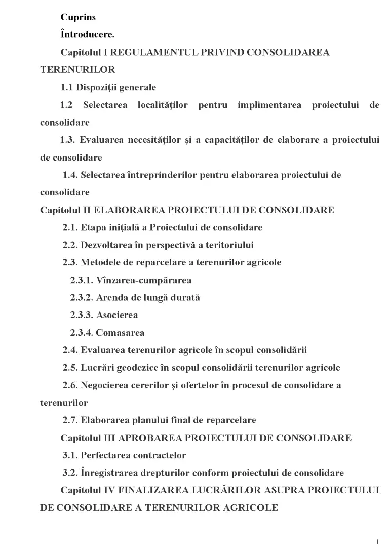 Consolidarea Terenurilor - Aspectul Juridic - Proiect - Drept #78176 ...