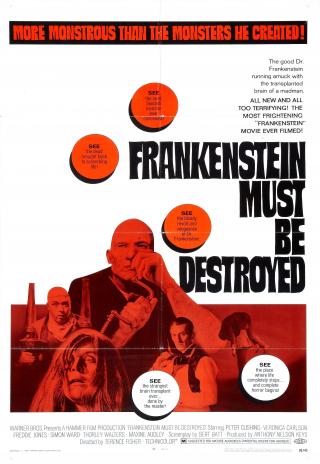 Poster Frankenstein Must Be Destroyed