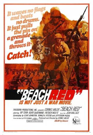 Poster Beach Red