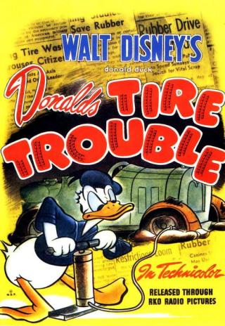 Poster Donald's Tire Trouble
