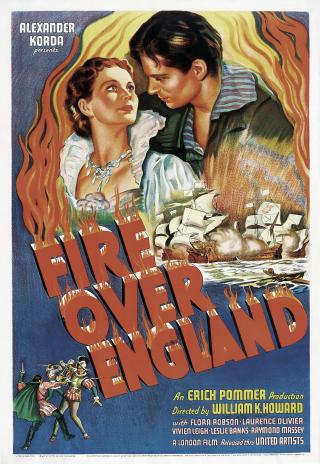 Poster Fire Over England