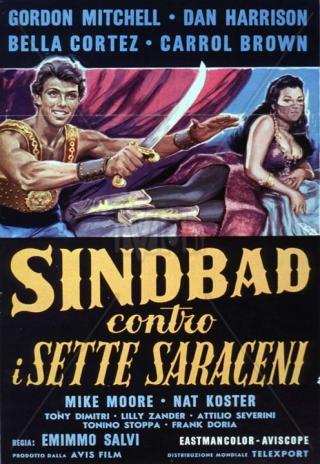Poster Simbad contro i sette saraceni